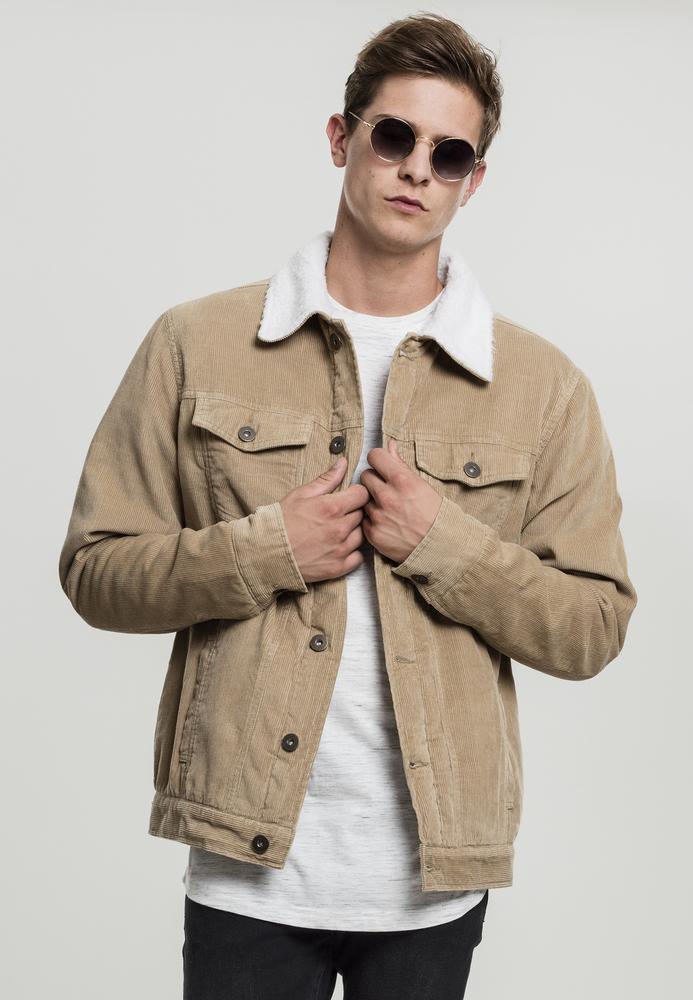 beige corduroy sherpa jacket